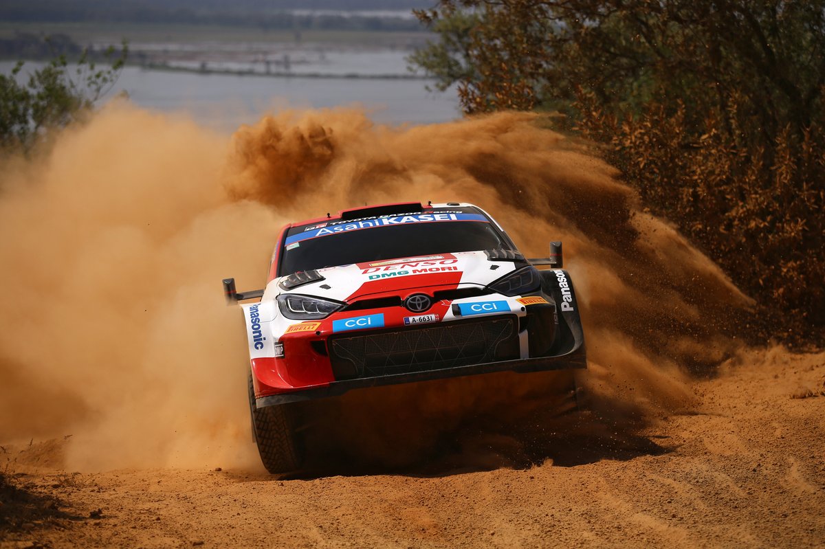 Evans moved up to second despite his own tyre woes earlier in the day