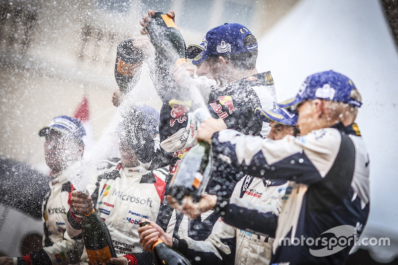 Подіум: Себастьян Ож'є, Жюльєн Інграссія, Ford Fiesta WRC, M-Sport,Ярі-Матті Латвала, Міікка Анттіла
