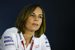 Claire Williams, Takım Patronu Vekili, Williams Martini Racing, basın toplantısında