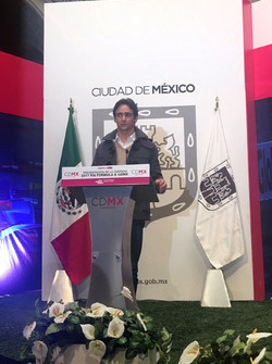 Esteban Gutierrez op de persconferentie van de Mexico ePrix