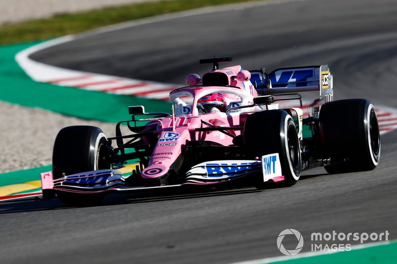 Sergio Perez, Racing Point RP20. La monoposto è stata al centro delle critiche per la strettissima parentela con la Mercedes W10
