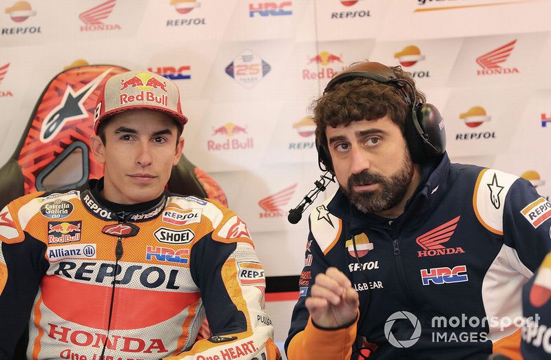 Marc Marquez, Repsol Honda Team, mit Santi Hernandez