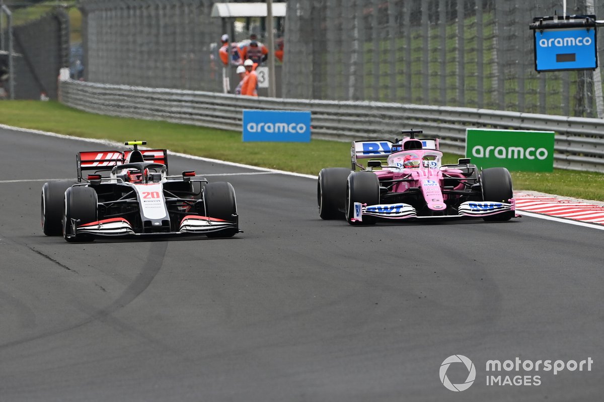 Кевин Магнуссен, Haas, и Серхио Перес, Racing Point