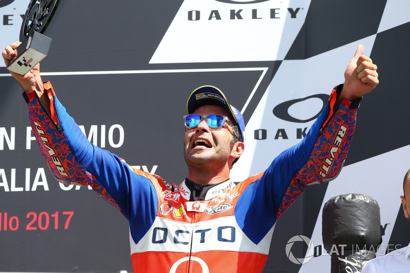 Podium: Danilo Petrucci, Pramac Racing, Andrea Dovizioso, Ducati Team
