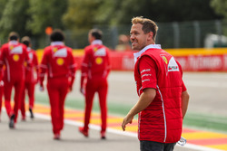 Sebastian Vettel, Ferrari walks the track