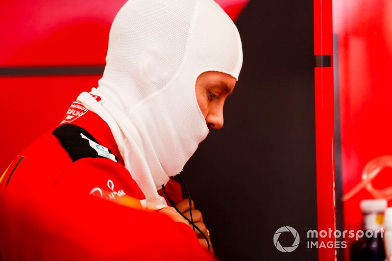 Sebastien Vettel, Ferrari in the garage