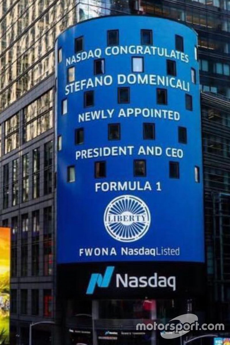 Le congratulazioni del Nasdaq per la nomina di Stefano Domenicali a Presidente e CEO della Formula 1