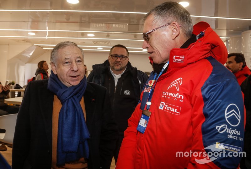 Jean Todt, Président de la FIA, rend visite au Citroën World Rally Team