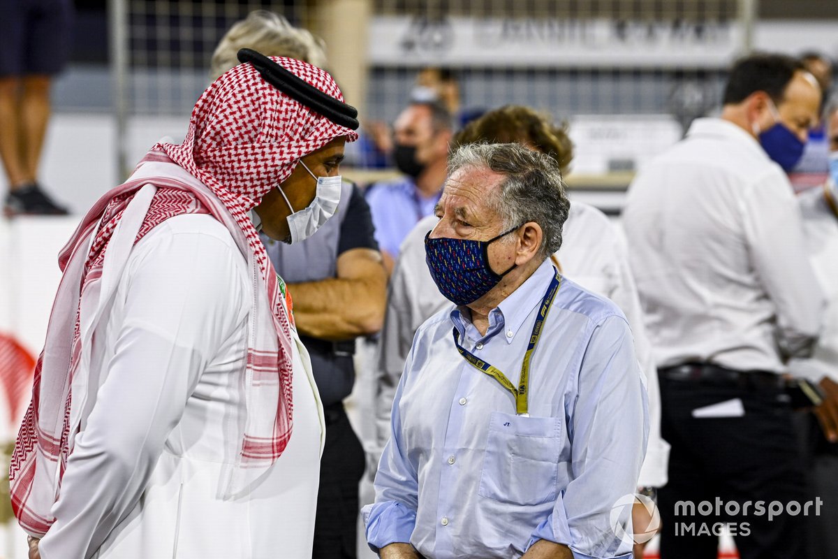 Prince Khalid Bin Sultan Al Faisal, president of the Saudi Arabian motorsport federation, with Jean Todt, President, FIA