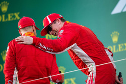 Podyum: Yarış galibi Sebastian Vettel, Ferrari, 3. sıra Kimi Raikkonen, Ferrari