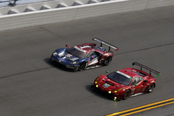 #66 Ford Performance Chip Ganassi Racing Ford GT: Joey Hand, Dirk Müller, Sebastien Bourdais, #62 Risi Competizione Ferrari 488 GTE: Toni Vilander. Alessandro Pier Guidi, James Calado, Davide Rigon