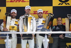 Podium: Race winner Edoardo Mortara, Mercedes-AMG Team HWA, second place Timo Glock, BMW Team RMG, third place Philipp Eng, BMW Team RBM
