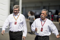 Ross Brawn,Managing Director del Motorsport Formula One e Chase Carey, Chief Executive Officer ed Executive Chairman del Formula One Group