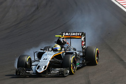 Серхіо Перес, Sahara Force India F1 VJM09, блокує колеса на гальмуванні