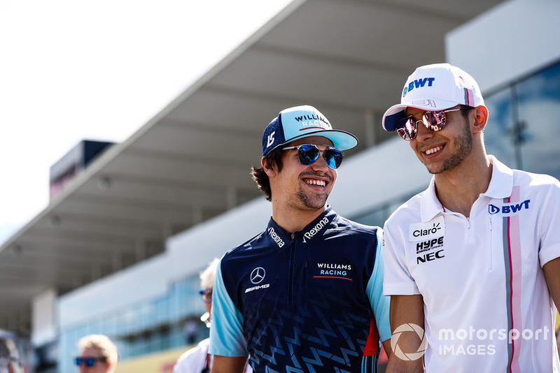 Lance Stroll, Williams Racing, Esteban Ocon, Racing Point Force India