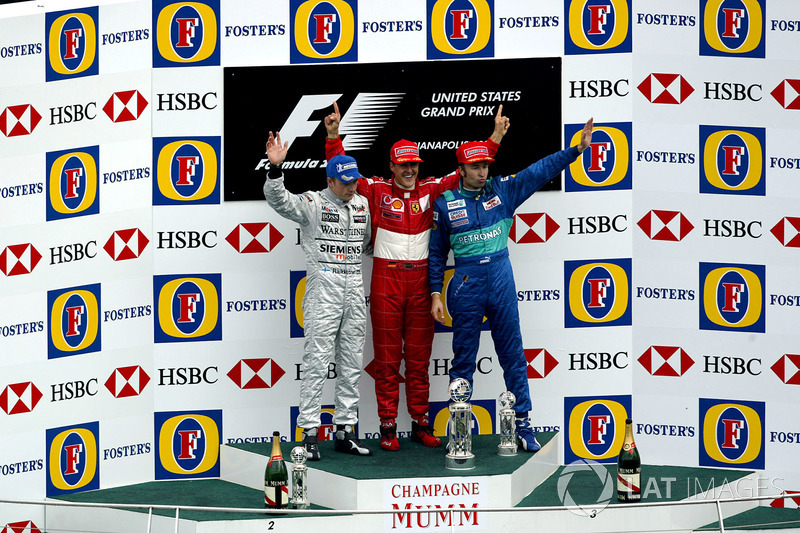 2003: 1. Michael Schumacher, 2. Kimi Räikkönen, 3. Heinz-Harald Frentzen