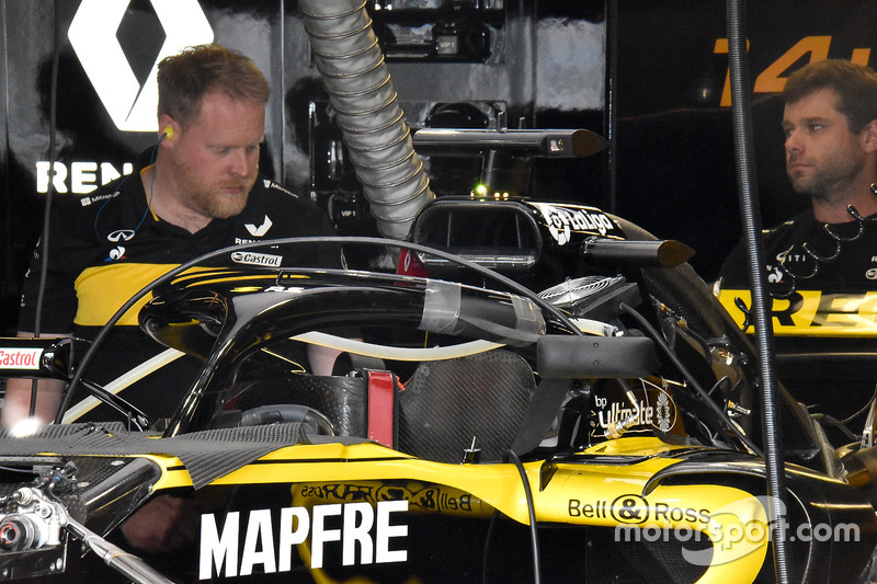 Detalle de la parte delantera del Renault Sport F1 Team RS 18