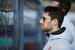 Romain Grosjean, Haas F1 Team, watches the action from trackside