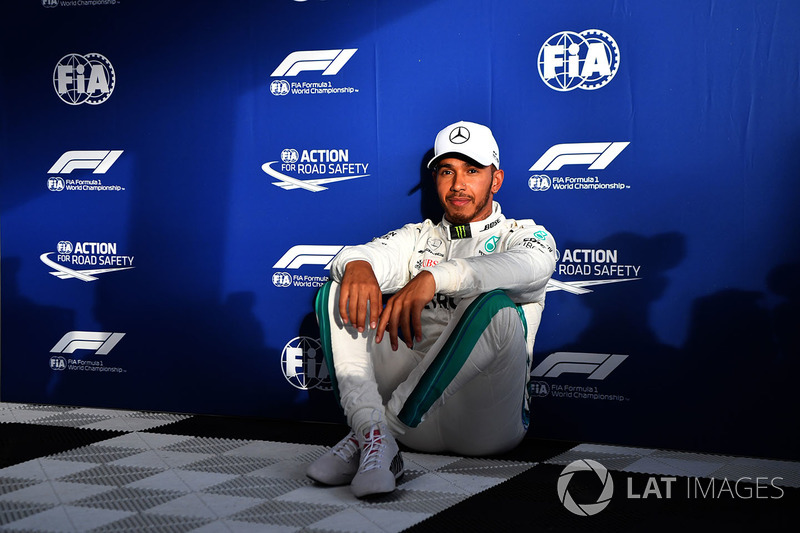 Pole pozisyonu sahibi Lewis Hamilton, Mercedes-AMG F1