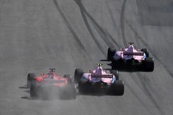Sergio Perez, Sahara Force India VJM10, Esteban Ocon, Sahara Force India VJM10 and Sebastian Vettel,