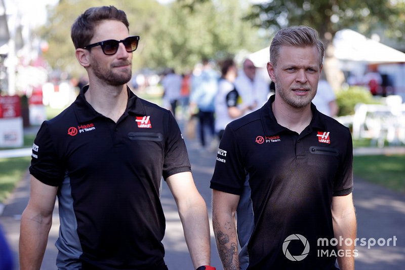 Romain Grosjean, Haas F1 Team and Kevin Magnussen, Haas F1