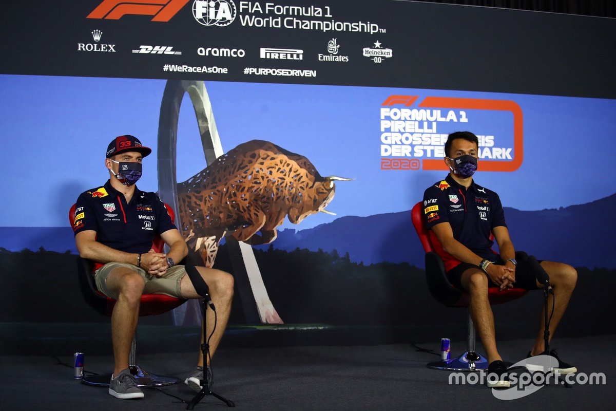 Max Verstappen, Red Bull Racing and Alexander Albon, Red Bull Racing