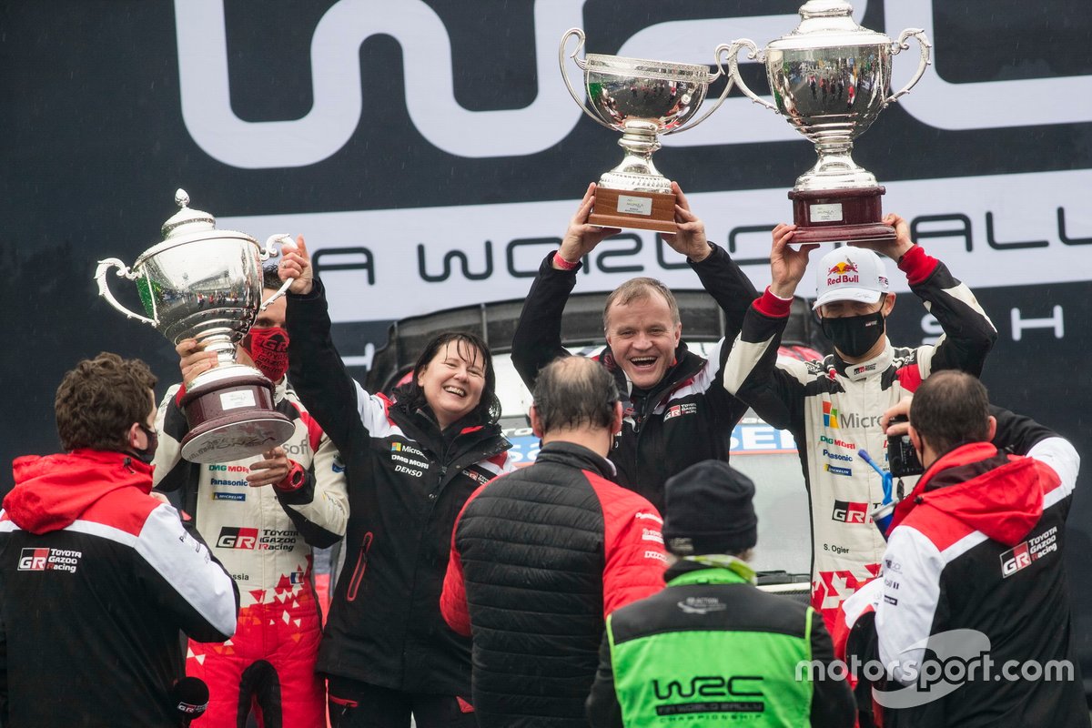 Podium: Sébastien Ogier, Toyota Gazoo Racing, Tommi Makinen, Toyota Gazoo Racing