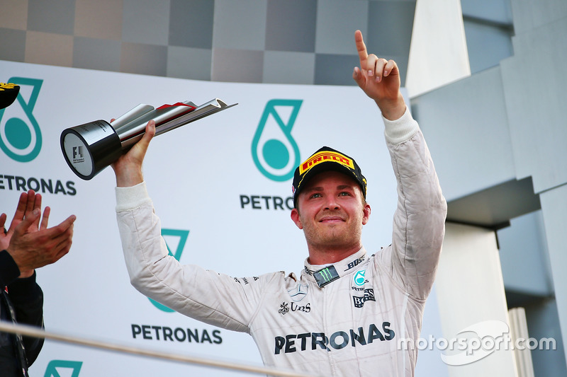 Nico Rosberg, Mercedes AMG F1 festeggia il suo terzo posto sul podio