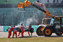 Lewis Hamilton, Mercedes AMG F1 W07 Hybrid retired from the race with a blown engine