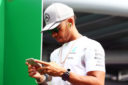 Lewis Hamilton, Mercedes AMG F1 tijdens de rijdersparade