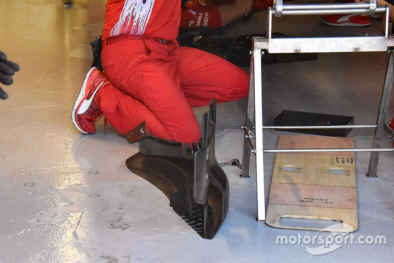 Bargeboard y cambio del fondo del Ferrari SF71H de Kimi Raikkonen