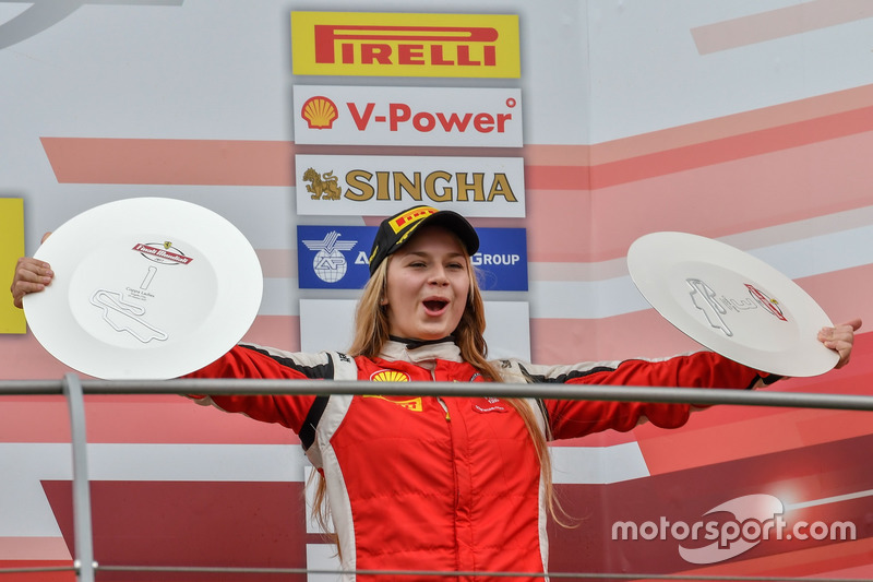Podium Coppa Shell: #301 Octane 126 Ferrari 488: Fabienne Wohlwend