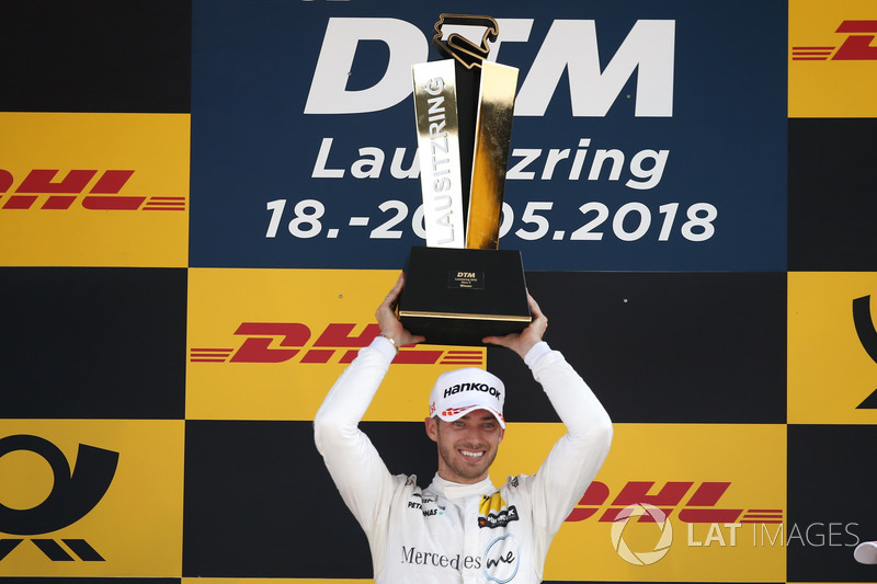 Podio: il vincitore della gara Edoardo Mortara, Mercedes-AMG Team HWA