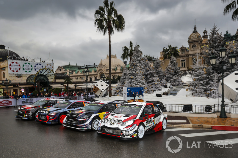 2018 WRC araçları grup fotoğrafı