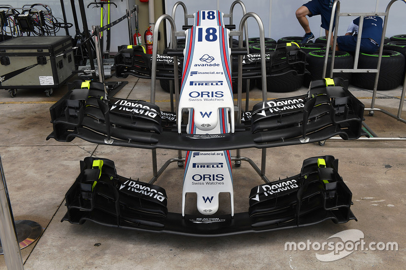 Носовые обтекатели и передние крылья Williams FW40