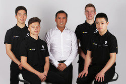Renault Sport Academy Drivers with Renault Sport Academy Director, Jack Aitken, Jarno Opmeer, Sun Yu