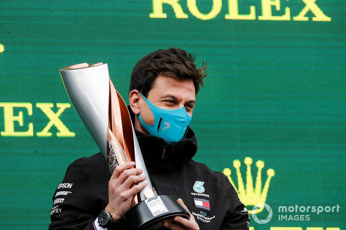 Toto Wolff, Executive Director (Business), Mercedes AMG, op het podium