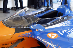 Scott Dixon, Chip Ganassi Racing Honda prova l'aeroscreen