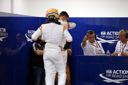 Fernando Alonso, McLaren and Stoffel Vandoorne, McLaren in parc ferme weigh-in area