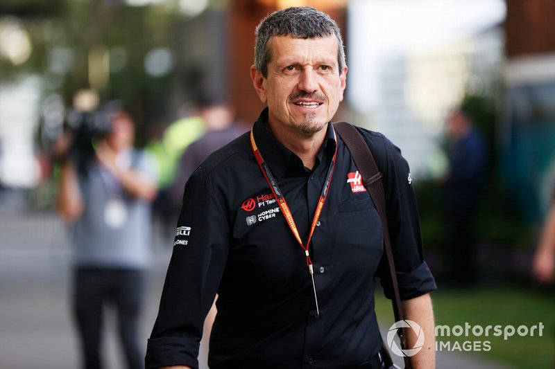 Guenther Steiner, Team Principal, Haas F1, arrives in the paddock