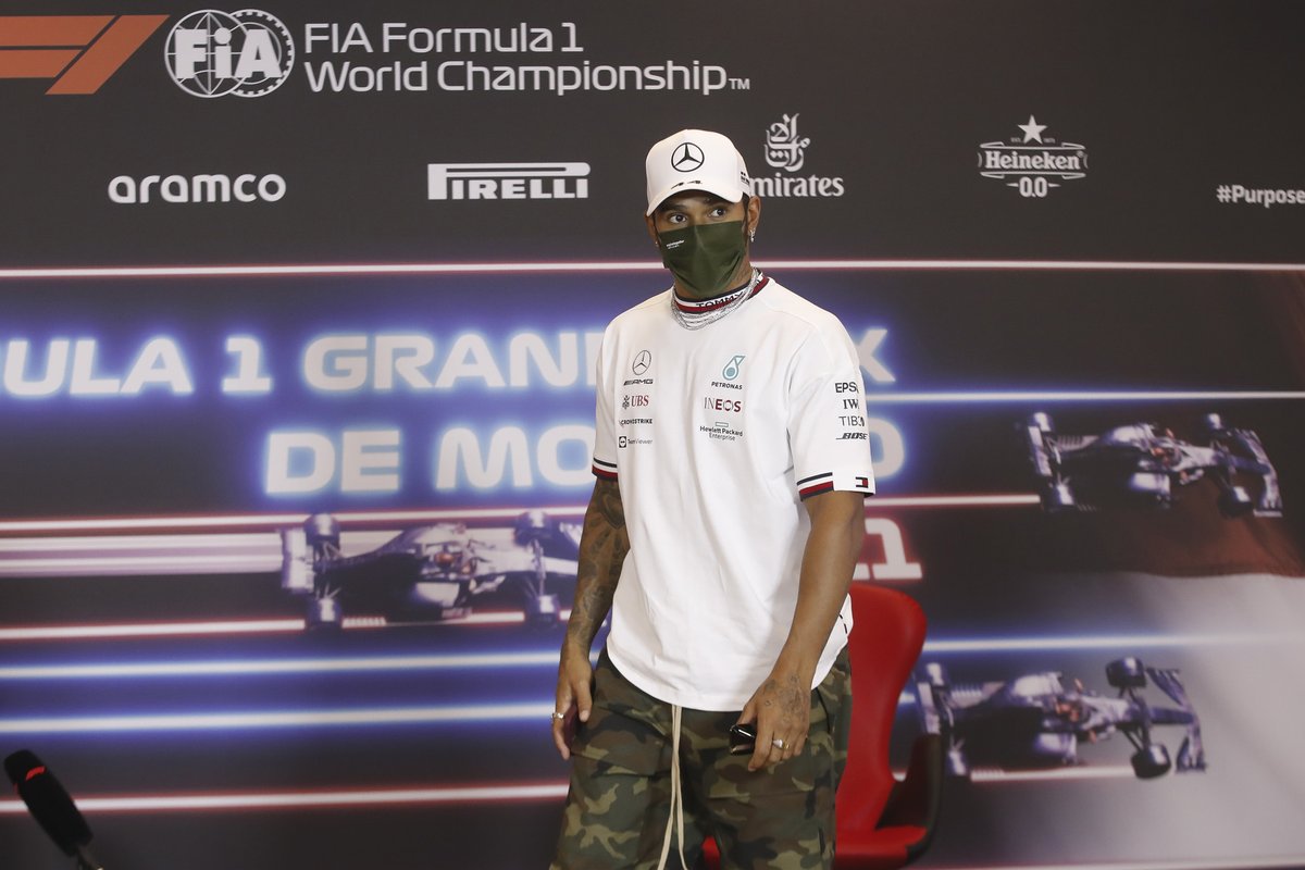 Lewis Hamilton, Mercedes, in the Press Conference
