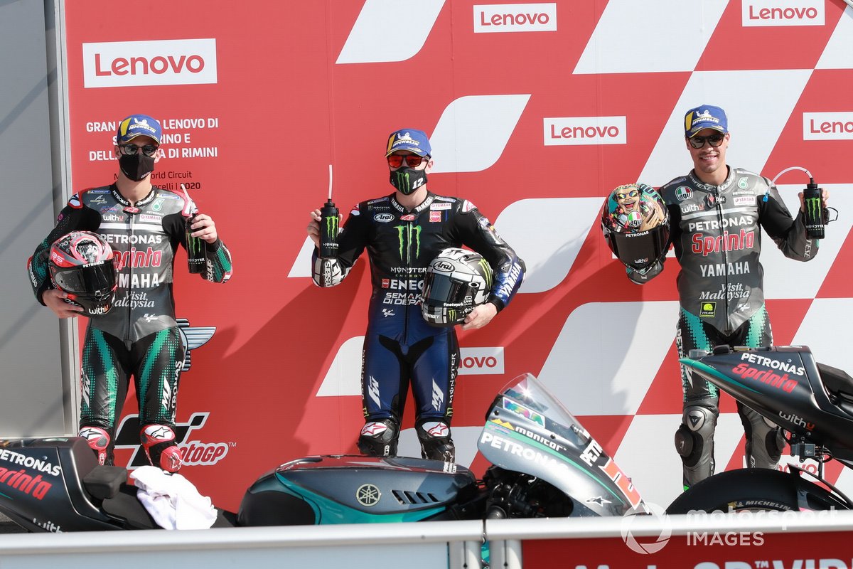 Fabio Quartararo, Petronas Yamaha SRT Maverick Vinales, Yamaha Factory Racing Franco Morbidelli, Petronas Yamaha SRT