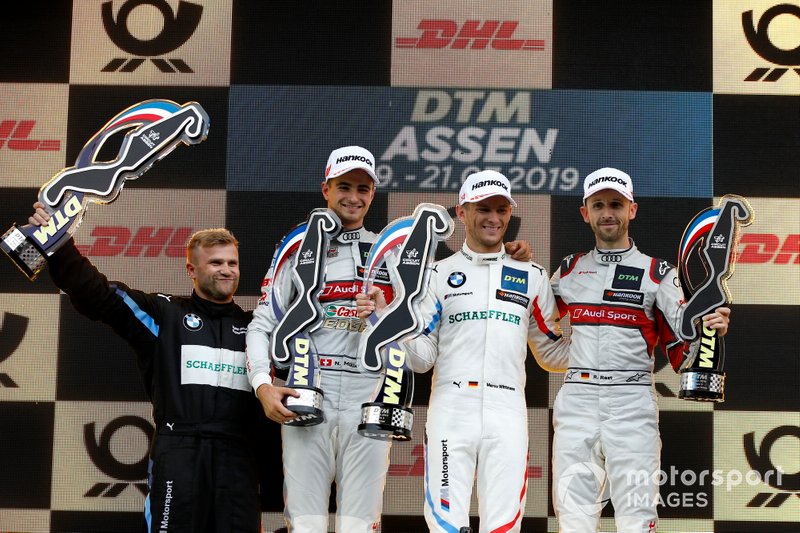 Podium: Race winner Marco Wittmann, BMW Team RMG, second place Nico Müller, Audi Sport Team Abt Sportsline, third place René Rast, Audi Sport Team Rosberg