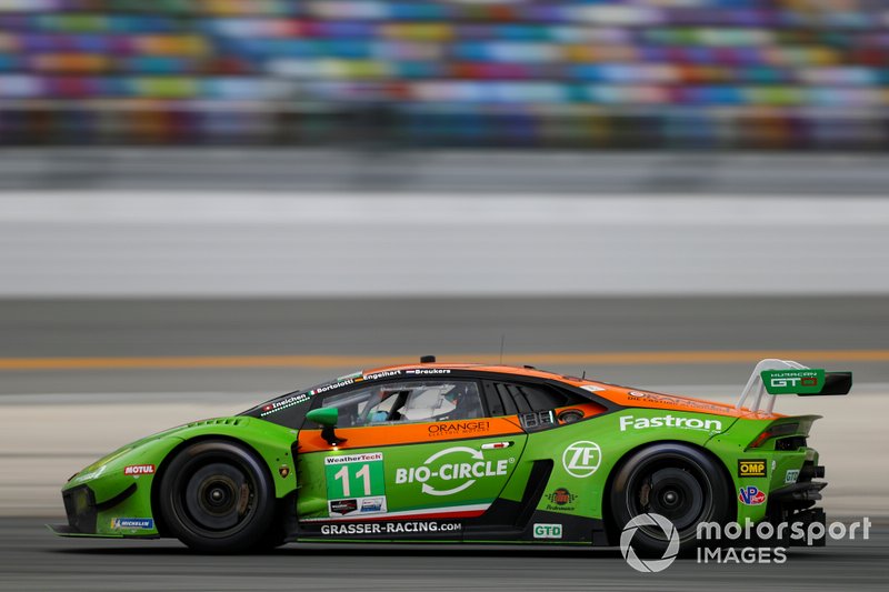 #11 GRT Grasser Racing Team Lamborghini Huracan GT3, GTD: Mirko Bortolotti, Christian Engelhart, Rik Breukers, Rolf Ineichen