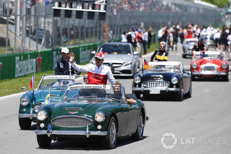 Marcus Ericsson, Sauber, nella drivers parade
