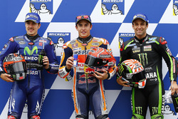 Polesitter Marc Marquez, Repsol Honda Team, tweede plaats Maverick Viñales, Yamaha Factory Racing, d