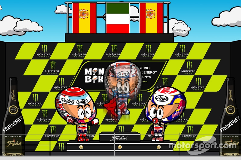 Podium MotoGP Catalunya 2017 a la 'MiniBikers'