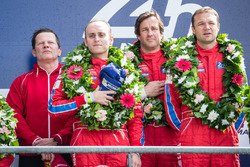 LMGT Am podium: winnaars #62 Scuderia Corsa Ferrari 458 Italia: Bill Sweedler, Jeff Segal, Townsend