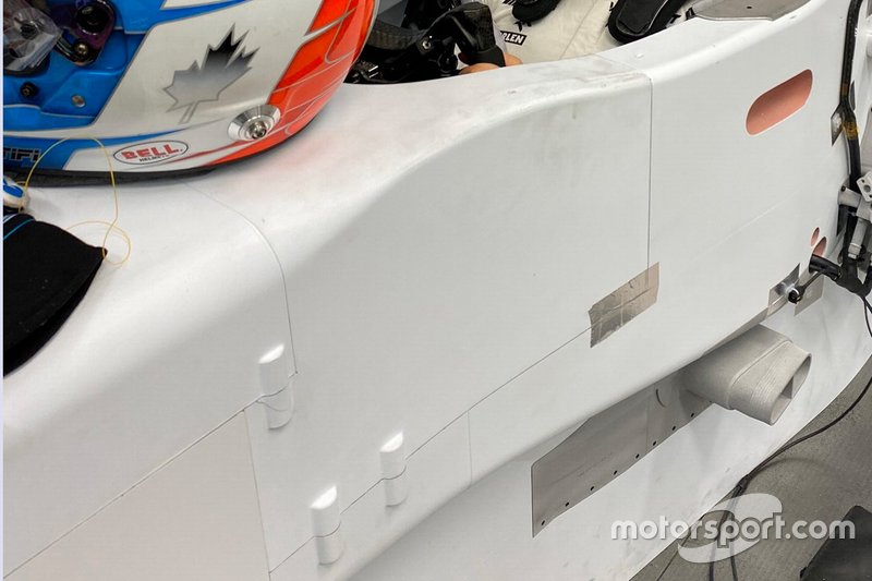 Ecco il mockup della Williams FW43: si nota la svasatura del telaio nella parte bassa