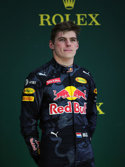 Max Verstappen, Red Bull Racing op het podium